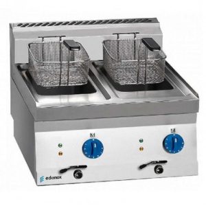 Freidora Eléctrica de 16 Litros, 2 Cubas - EDENOX
